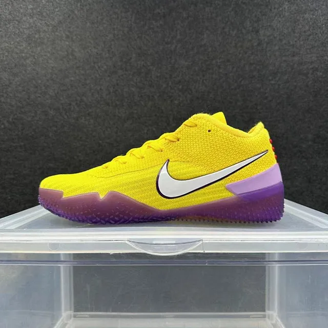 Nike Kobe AD Yellow Purple Knit Upper Translucent Gradient Sole Basketball Shoes 2