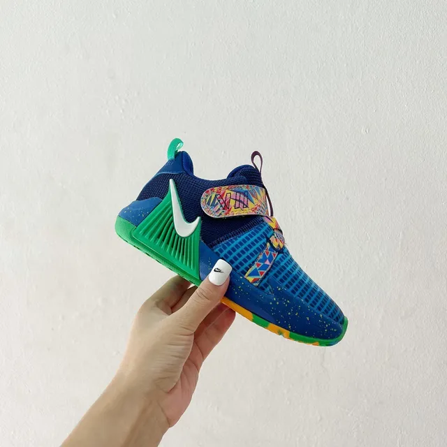 Nike LeBron Witness VII Blue Green Purple Basketball Shoes 10