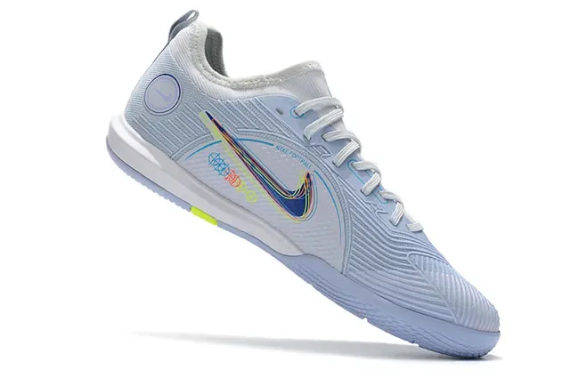 Nike Mercurial Blue Orange Low-Cut Indoor Court Silhouette Textured Synthetic Mesh Upper Sneakers 2