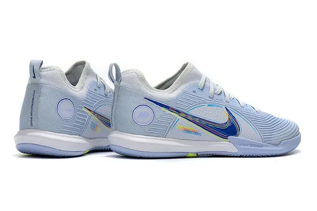 Nike Mercurial Blue Orange Low-Cut Indoor Court Silhouette Textured Synthetic Mesh Upper Sneakers 5