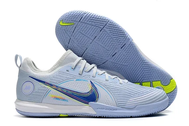 Nike Mercurial Blue Orange Low-Cut Indoor Court Silhouette Textured Synthetic Mesh Upper Sneakers 6