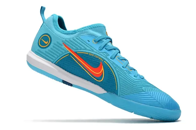 Nike Mercurial Blue Orange Low-Cut Indoor Court Silhouette Textured Synthetic Mesh Upper Sneakers 9