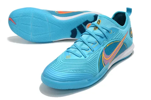 Nike Mercurial Blue Orange Low-Cut Indoor Court Silhouette Textured Synthetic Mesh Upper Sneakers 11