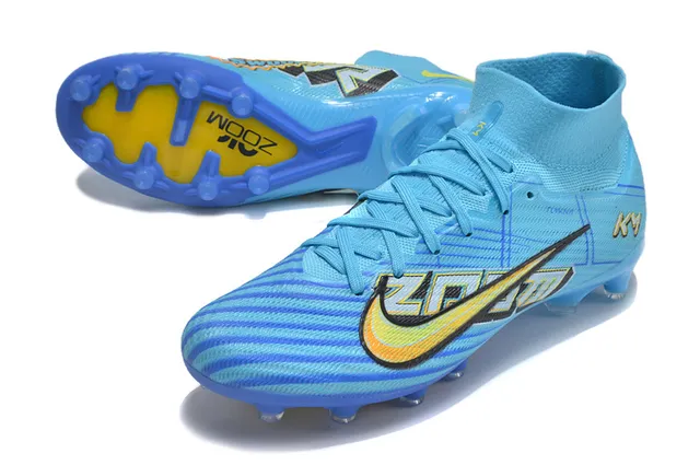 Nike Mercurial Superfly KM Blue Yellow Firm-Ground Soccer Shoes 3