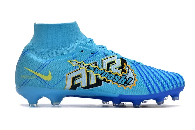 Nike Mercurial Superfly KM Blue Yellow Firm-Ground Soccer Shoes 5