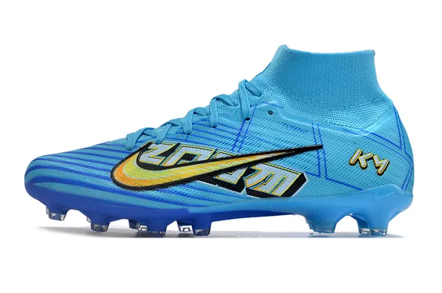 Nike Mercurial Superfly KM Blue Yellow Firm-Ground Soccer Shoes 6
