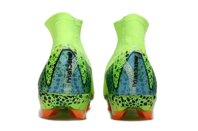 Nike Mercurial Superfly Verde lima neón com motas Chuteira de futebol para grama firme 4