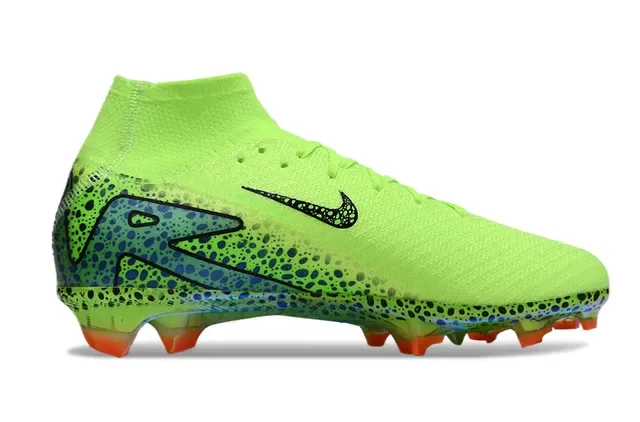 Nike Mercurial Superfly Verde lima neón com motas Chuteira de futebol para grama firme 7