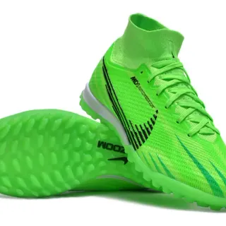 Nike Mercurial Superfly Turf Verde neon preto Turf sapatos de futebol