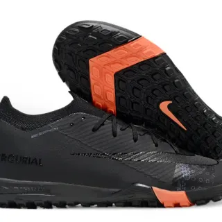 Nike Mercurial Turf काला नारंगी Turf फुटबॉल जूते