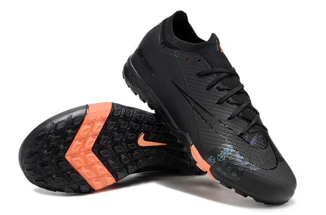 Nike Mercurial Turf Noir Orange Turf Chaussures de football 4