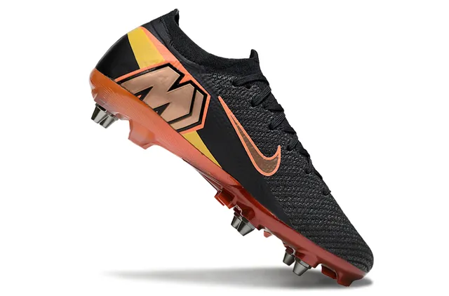 Nike Mercurial Vapor Air Zoom Black Orange Firm-Ground Soccer Shoes 2