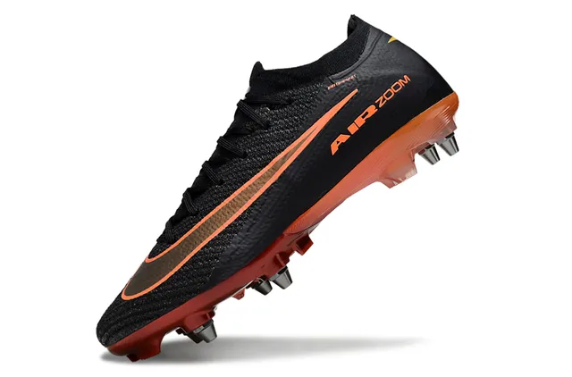 Nike Mercurial Vapor Air Zoom Black Orange Firm-Ground Soccer Shoes 3