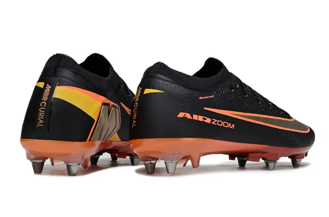Nike Mercurial Vapor Air Zoom Black Orange Firm-Ground Soccer Shoes 5