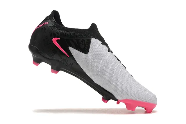 Nike Mercurial Vapor Black Pink Low-Cut Knit Upper Asymmetric Lacing Firm-Ground Soccer Shoes 4