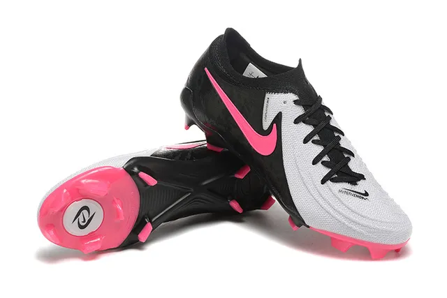 Nike Mercurial Vapor Black Pink Low-Cut Knit Upper Asymmetric Lacing Firm-Ground Soccer Shoes 6