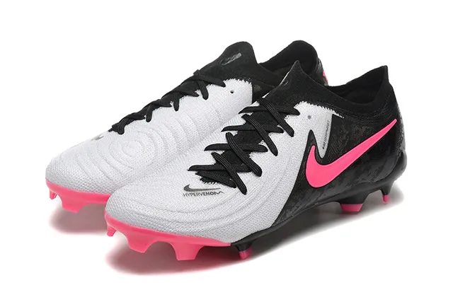 Nike Mercurial Vapor Black Pink Low-Cut Knit Upper Asymmetric Lacing Firm-Ground Soccer Shoes 8