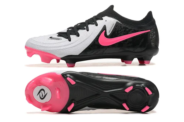Nike Mercurial Vapor Black Pink Low-Cut Knit Upper Asymmetric Lacing Firm-Ground Soccer Shoes 9