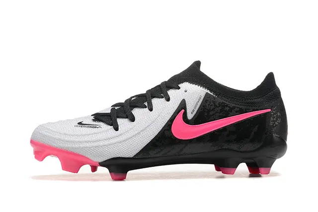 Nike Mercurial Vapor Black Pink Low-Cut Knit Upper Asymmetric Lacing Firm-Ground Soccer Shoes 10