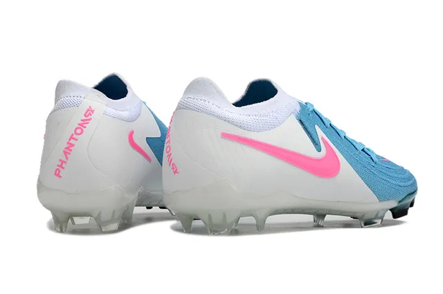 Nike Mercurial Vapor Blue Pink Knit Upper Asymmetrical Lacing Firm-Ground Soccer Shoes 5