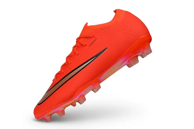 Nike Mercurial Vapor Orange Gold Low-Cut Knit Upper Metallic Swoosh Overlay Firm-Ground Soccer Shoes 3