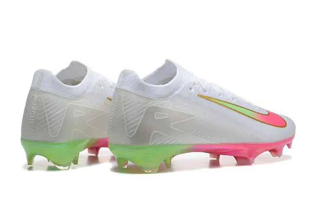 Nike Mercurial Vapor White Multicolor Flyknit Upper Iridescent Gradient Swoosh Firm-Ground Soccer Shoes 2