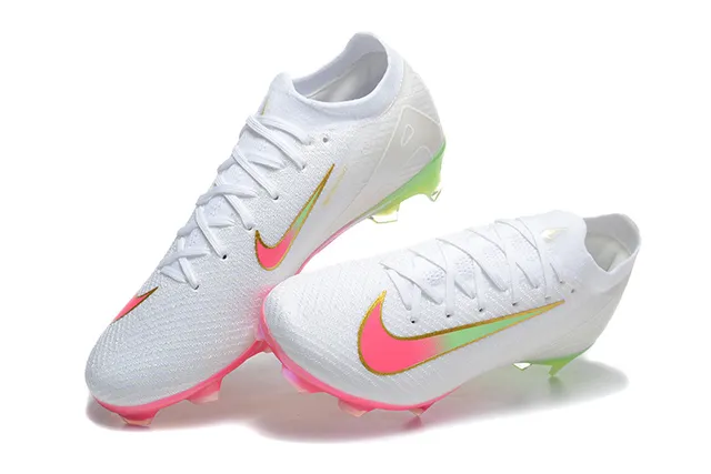 Nike Mercurial Vapor White Multicolor Flyknit Upper Iridescent Gradient Swoosh Firm-Ground Soccer Shoes 3