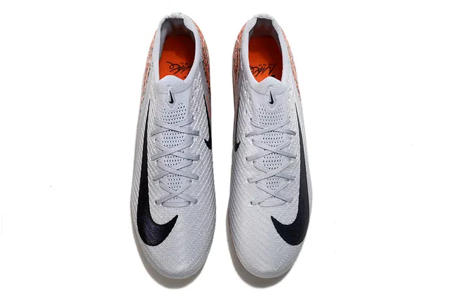 Nike Mercurial Vapor White Orange Knit Upper Spotted Graphic Overlay Firm-Ground Soccer Shoes 2