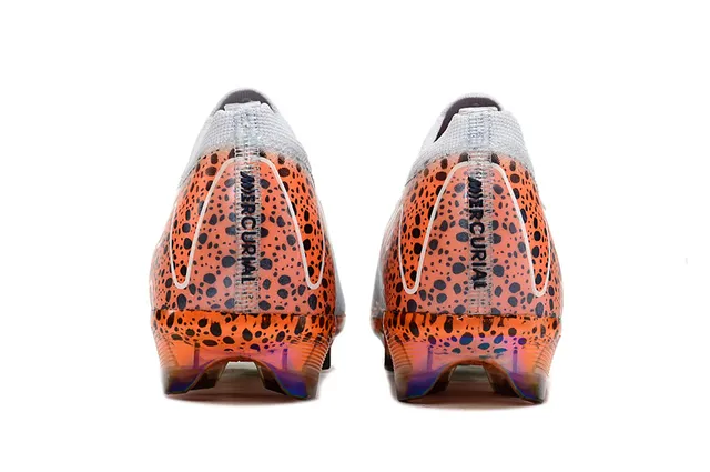 Nike Mercurial Vapor White Orange Knit Upper Spotted Graphic Overlay Firm-Ground Soccer Shoes 4