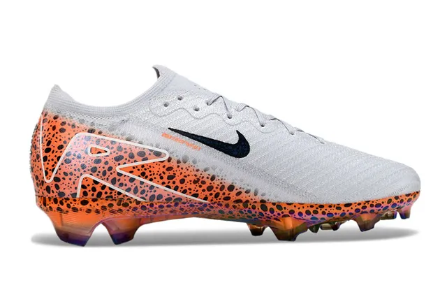 Nike Mercurial Vapor White Orange Knit Upper Spotted Graphic Overlay Firm-Ground Soccer Shoes 7
