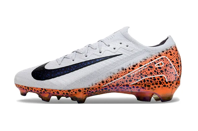 Nike Mercurial Vapor White Orange Knit Upper Spotted Graphic Overlay Firm-Ground Soccer Shoes 8