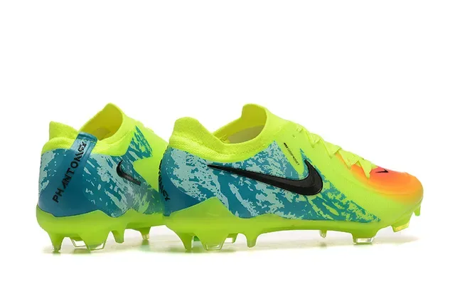 Nike Mercurial Vapor Jaune Bleu Chaussures de football Low-Cut Upper synthétique Sol ferme 2