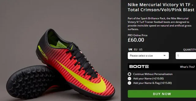 Nike Mercurial X Amarelo Vermelho de corte baixo Superior sintético Ribeteado Texturizado Antepié Grama Sapatos de futebol 2