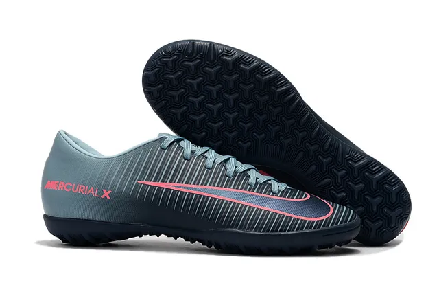 Nike Mercurial X Amarelo Vermelho de corte baixo Superior sintético Ribeteado Texturizado Antepié Grama Sapatos de futebol 12