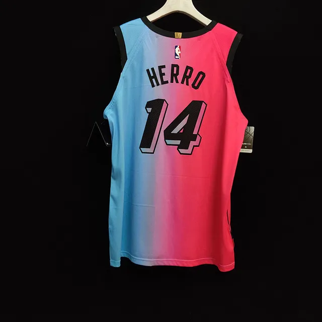 Nike Miami Heat City Edition Maillot avec Gradiente Rose à Bleu 4