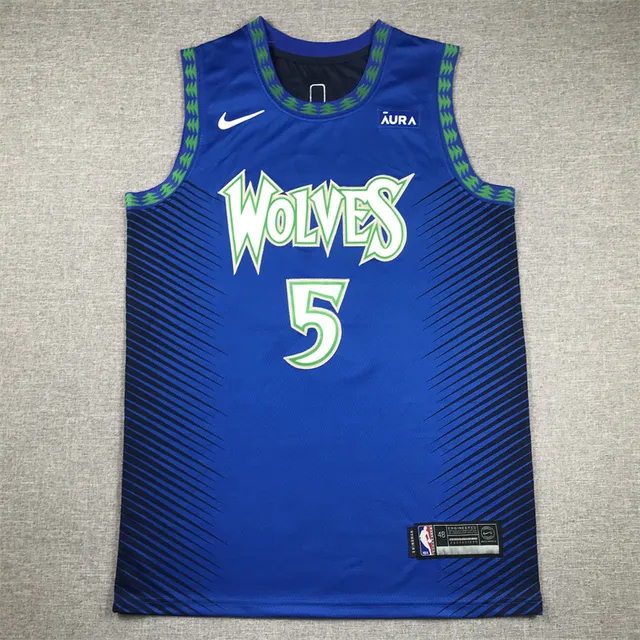 Camiseta City Edition Azul da Nike Minnesota Timberwolves 3