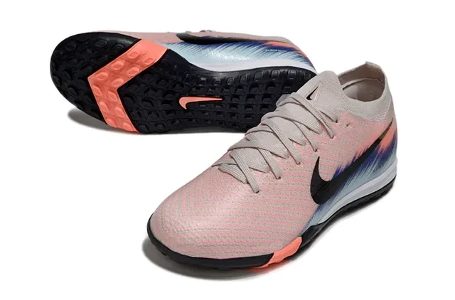 Nike Negro Multicolor Knit Upper Sock-Fit Collar Turf Zapatillas de Fútbol 3