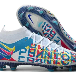 Nike Botas de fútbol multicolores con impresión gráfica, alto corte, para terreno firme