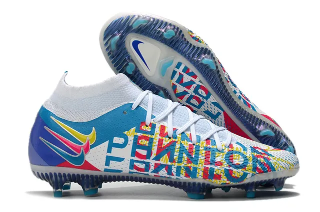 Nike বহুবর্ণ গ্রাফিক প্রিন্ট হাই-কাট ফার্ম-গ্রাউন্ড সকার জুতো 1