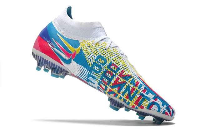 Nike বহুবর্ণ গ্রাফিক প্রিন্ট হাই-কাট ফার্ম-গ্রাউন্ড সকার জুতো 3