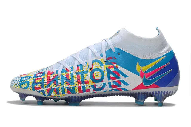 Nike বহুবর্ণ গ্রাফিক প্রিন্ট হাই-কাট ফার্ম-গ্রাউন্ড সকার জুতো 5