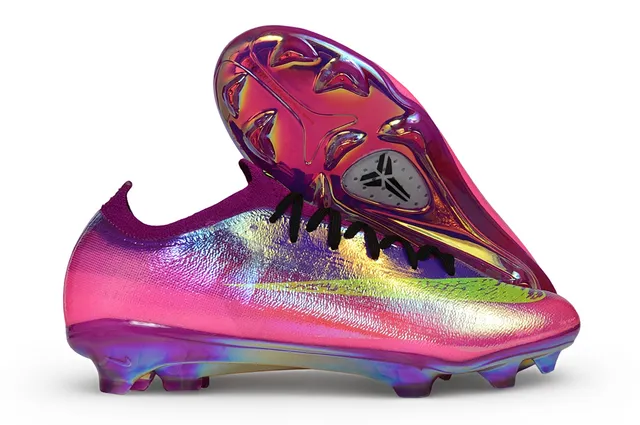 Nike Multicolore Rose Iridescent Holographique Haut Bas-coupé Collet Chaussette Sol Ferme Chaussures de Football 1