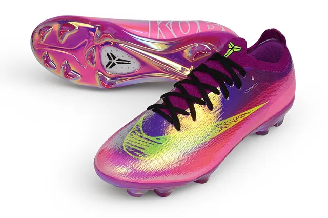 Nike Multicolore Rose Iridescent Holographique Haut Bas-coupé Collet Chaussette Sol Ferme Chaussures de Football 3
