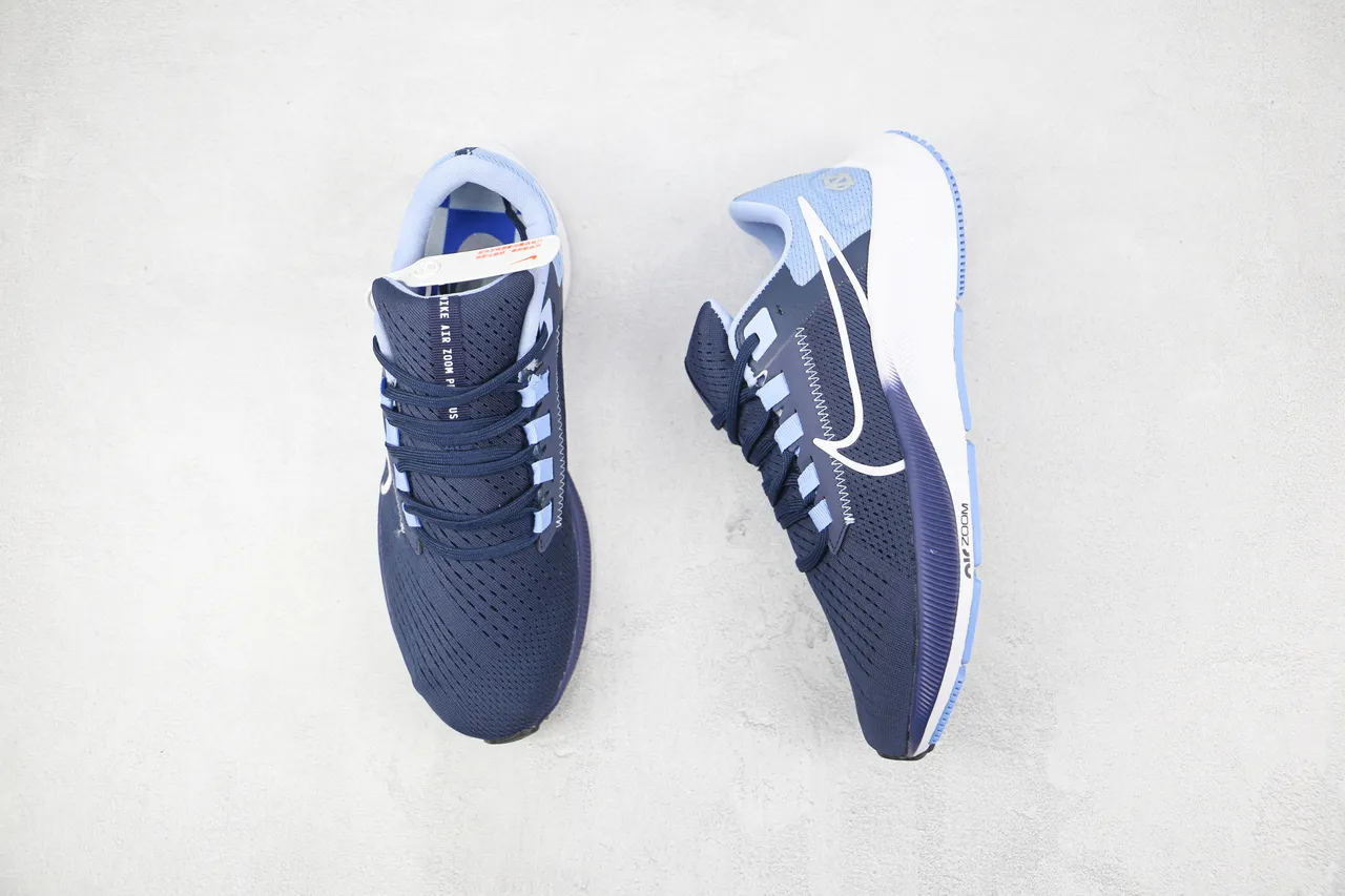 Nike Navy Blue Engineered Mesh Upper White Swoosh Overlay Running Shoes 3