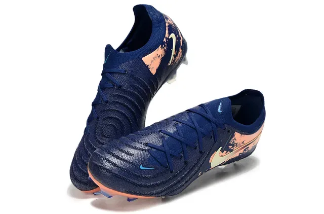 Nike Chuteiras Navy Orange Knit Upper Splatter-Print Overlay Firm-Ground 3