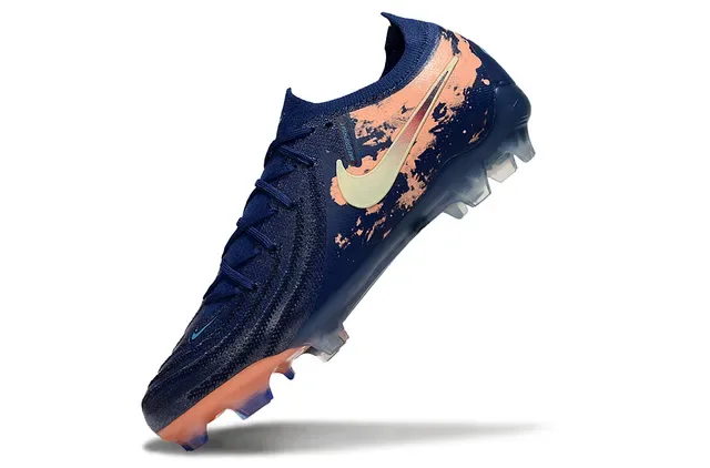 Nike Chuteiras Navy Orange Knit Upper Splatter-Print Overlay Firm-Ground 5
