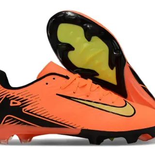 Nike Orange Black Low-Cut Synthetic Upper Firm-Ground Soccer Shoes