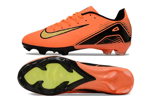 Nike Orange Black Low-Cut Synthetic Upper Firm-Ground Soccer Shoes 6