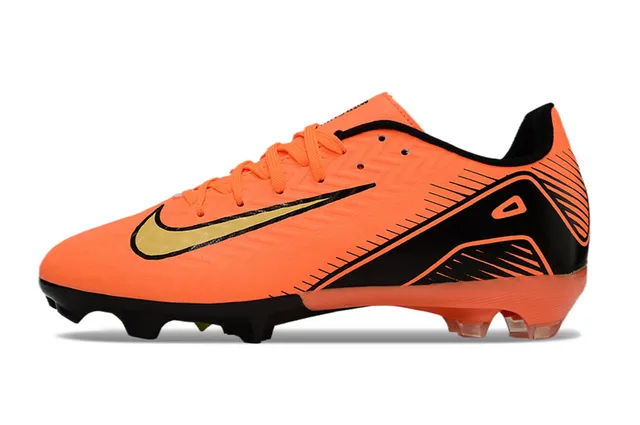 Nike Orange Black Low-Cut Synthetic Upper Firm-Ground Soccer Shoes 7