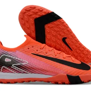 Nike Orange Pink Knit Upper Outsole Turf Soccer Shoes